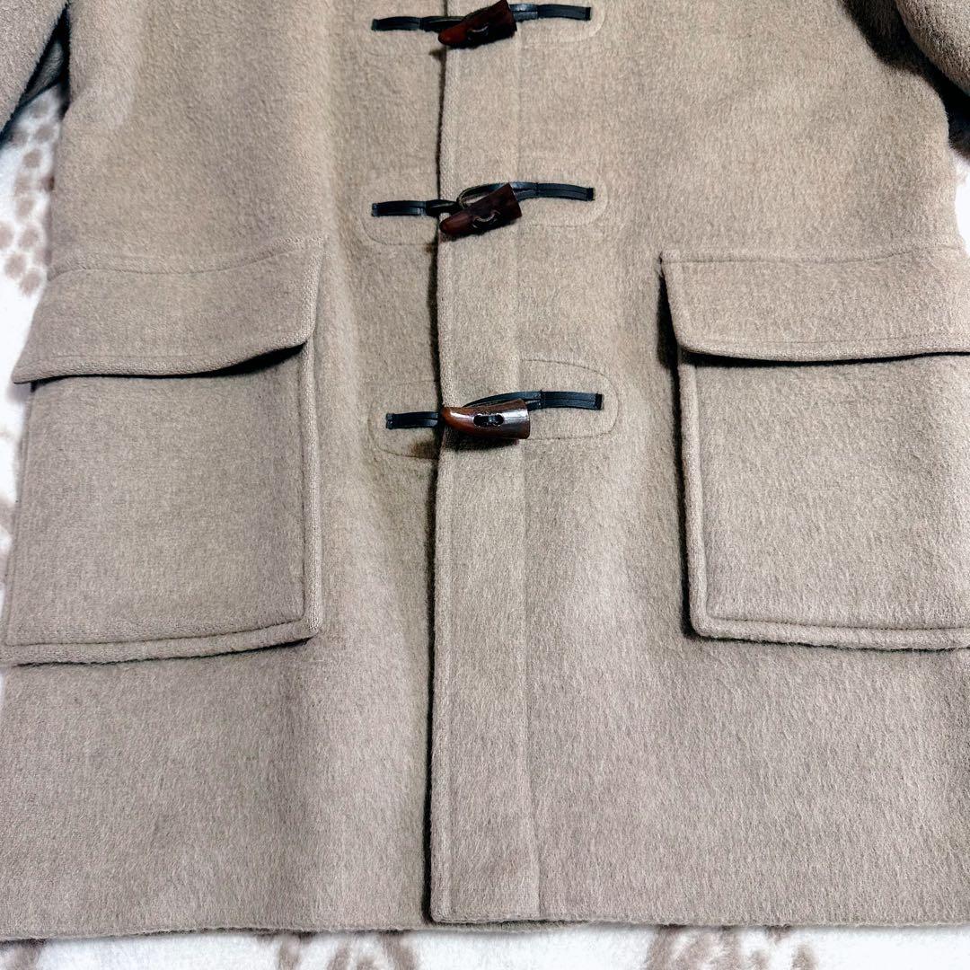 バーバリーロンドン ダッフルコート ノバチェック トグル ロング ウール フード