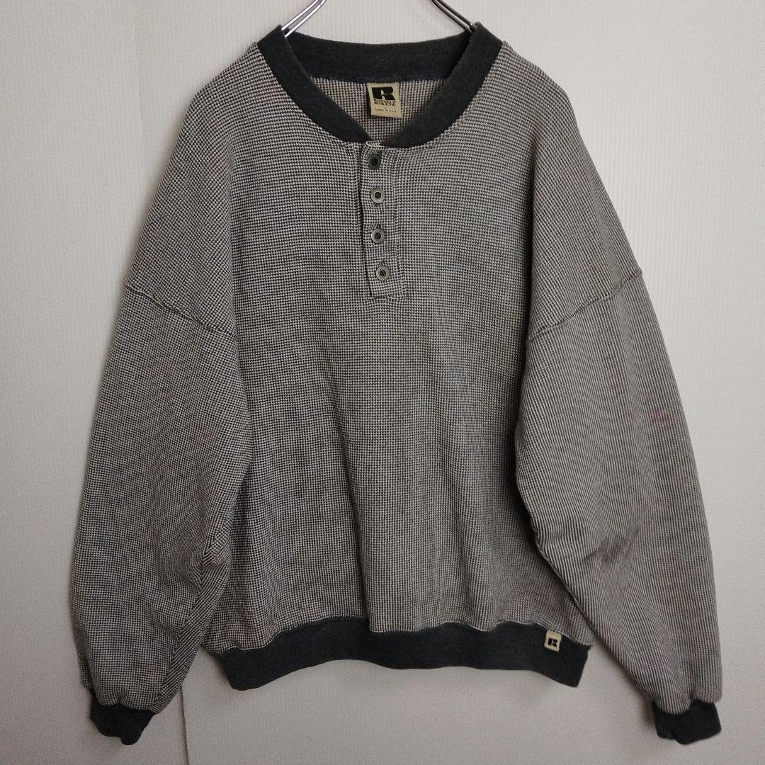 よ*ん様 ラッセルアスレティック スウェット トレーナー ヘンリーネック 裏起毛