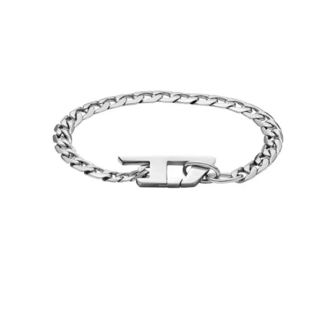 DIESEL チェーンブレスレット レッドポーチ付き