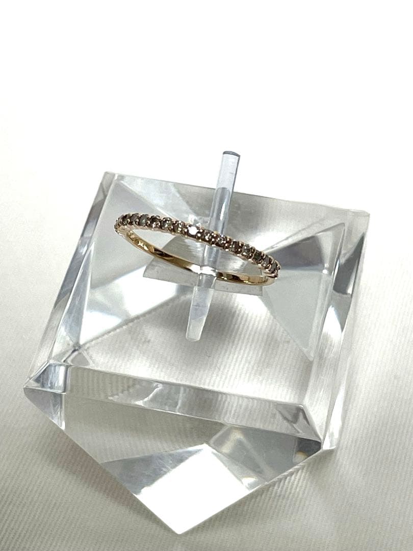 ハーフエタニティ K18 ダイヤゴールド リング 13号