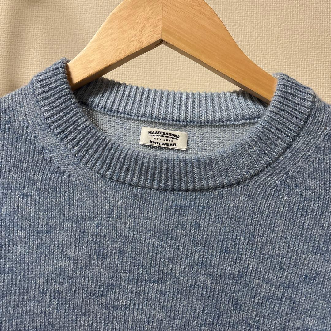 【値下げ中】 MAATEE&SONSマーティアンドサンズ　ニット　ブルー　美品