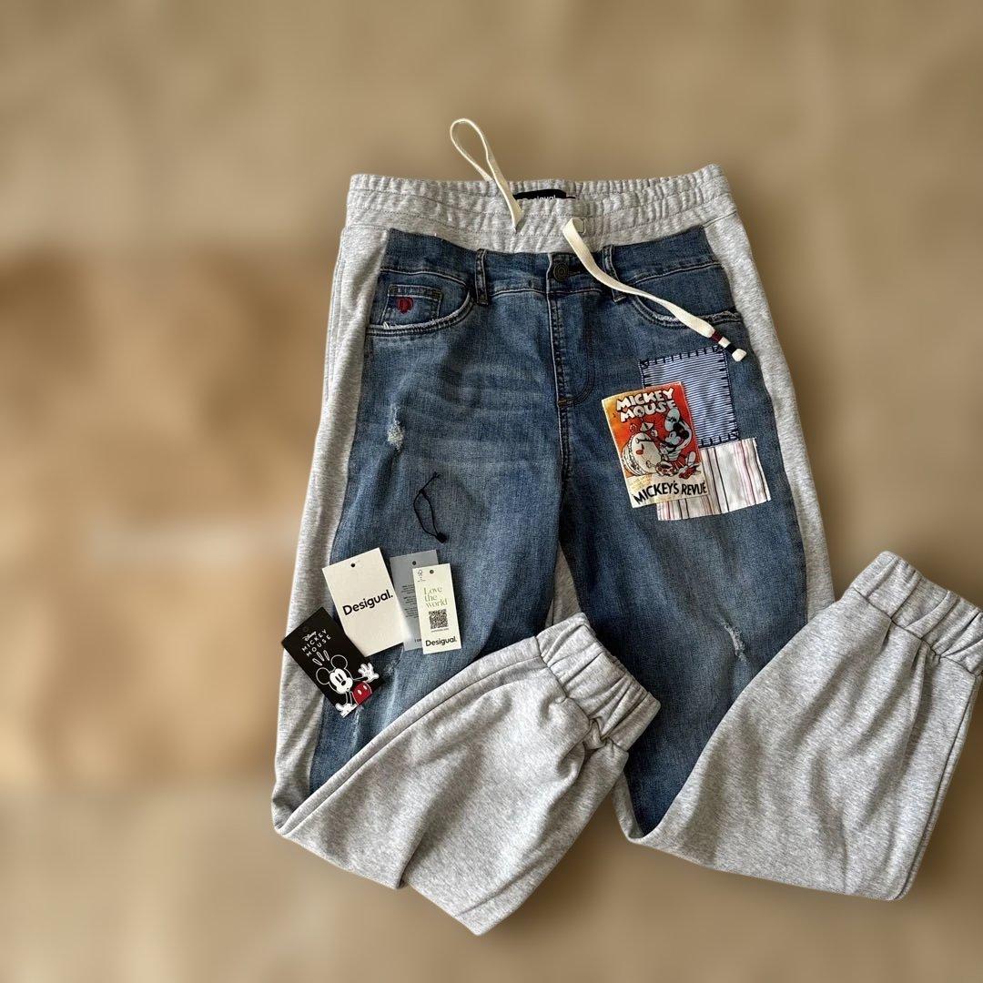 Desigual ミッキーマウス デニムスウェットパンツ　値下げしました