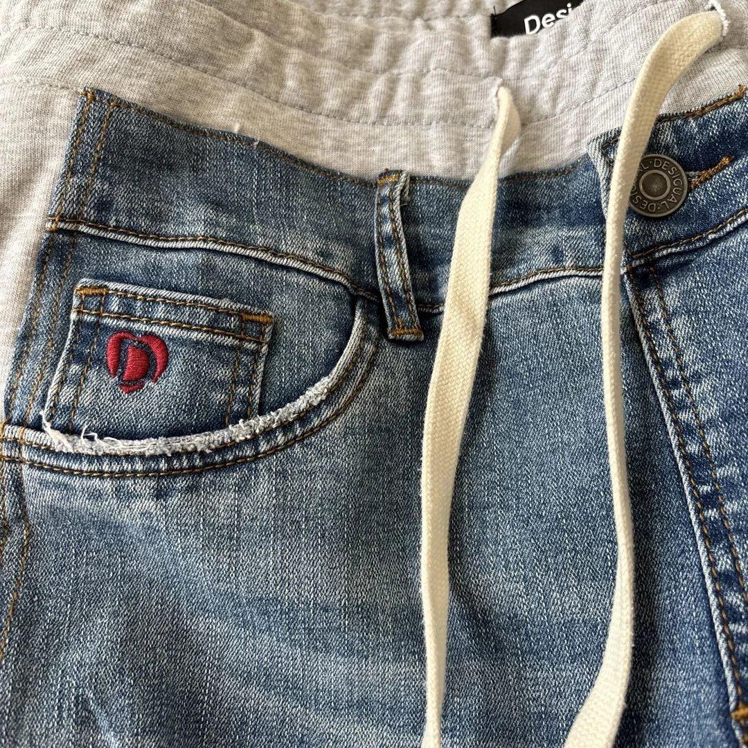Desigual ミッキーマウス デニムスウェットパンツ　値下げしました