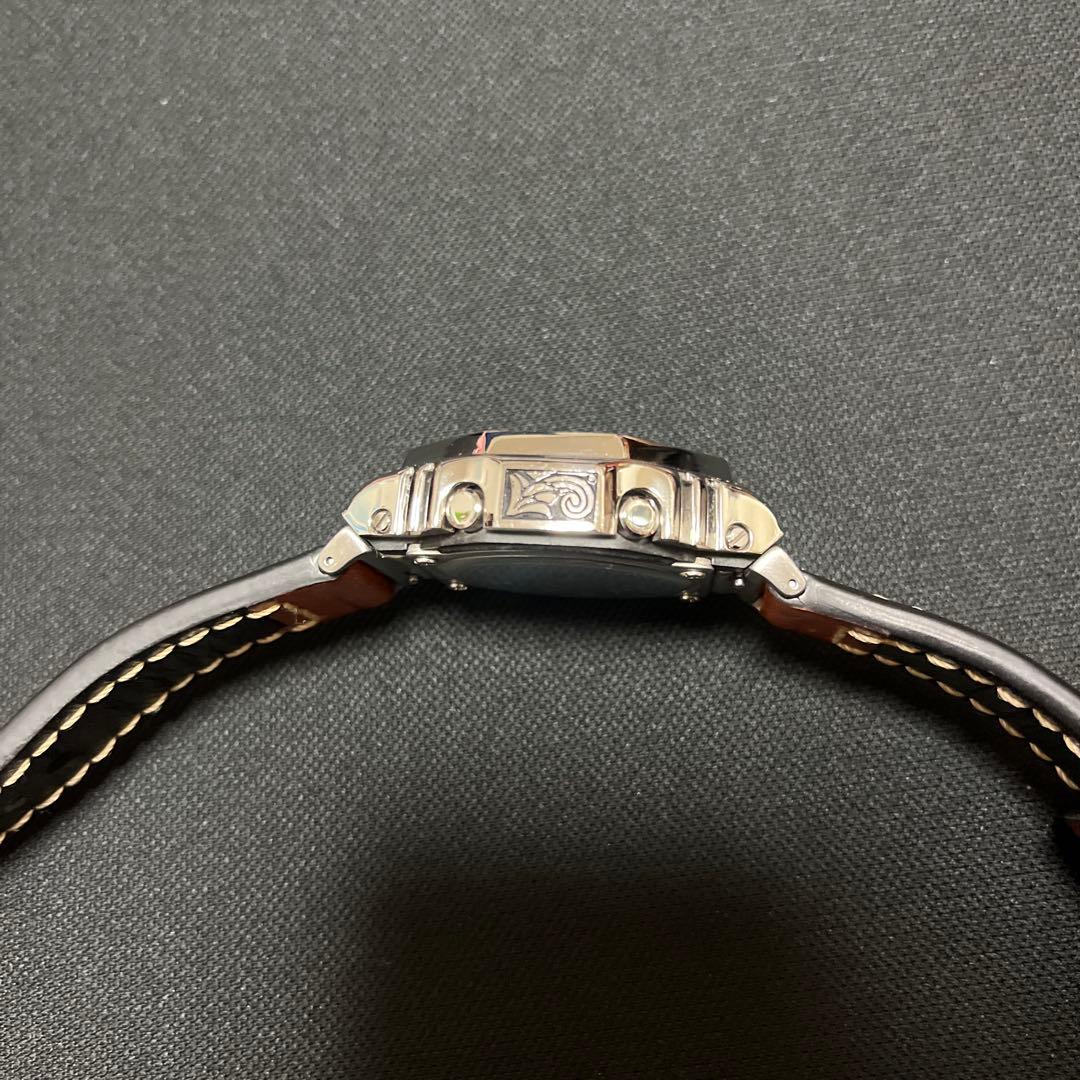 gshock カスタム　レザーベルト　エンボス加工　ジーショック　GA-2100