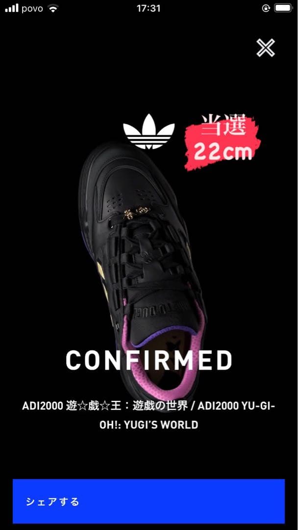遊戯王×adidas ADI2000 \"YUGI’S WORLD\" カードセット