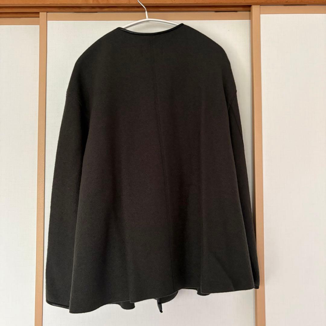 美品 23区L ノーカラー アウター 44 コート