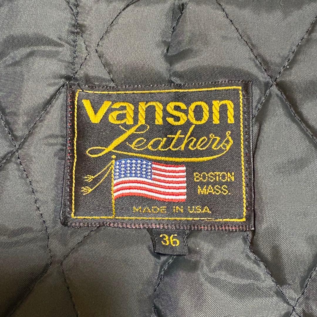 訳あり 90s Vanson シングルライダース USA製 サイズ36 古着
