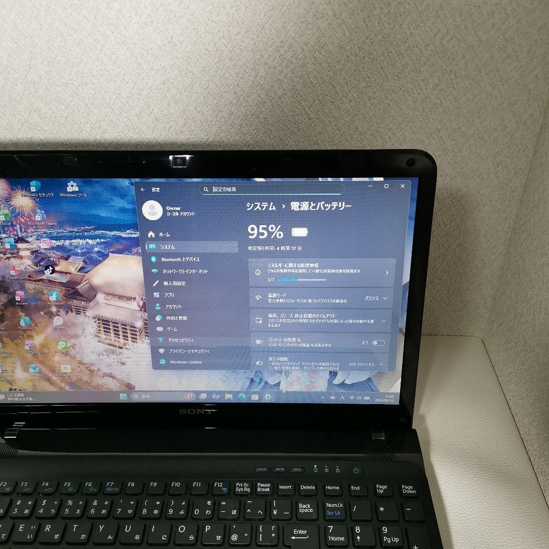 Sony Vaio CPU i3 Win11PRO SSD 240GB 搭載!!