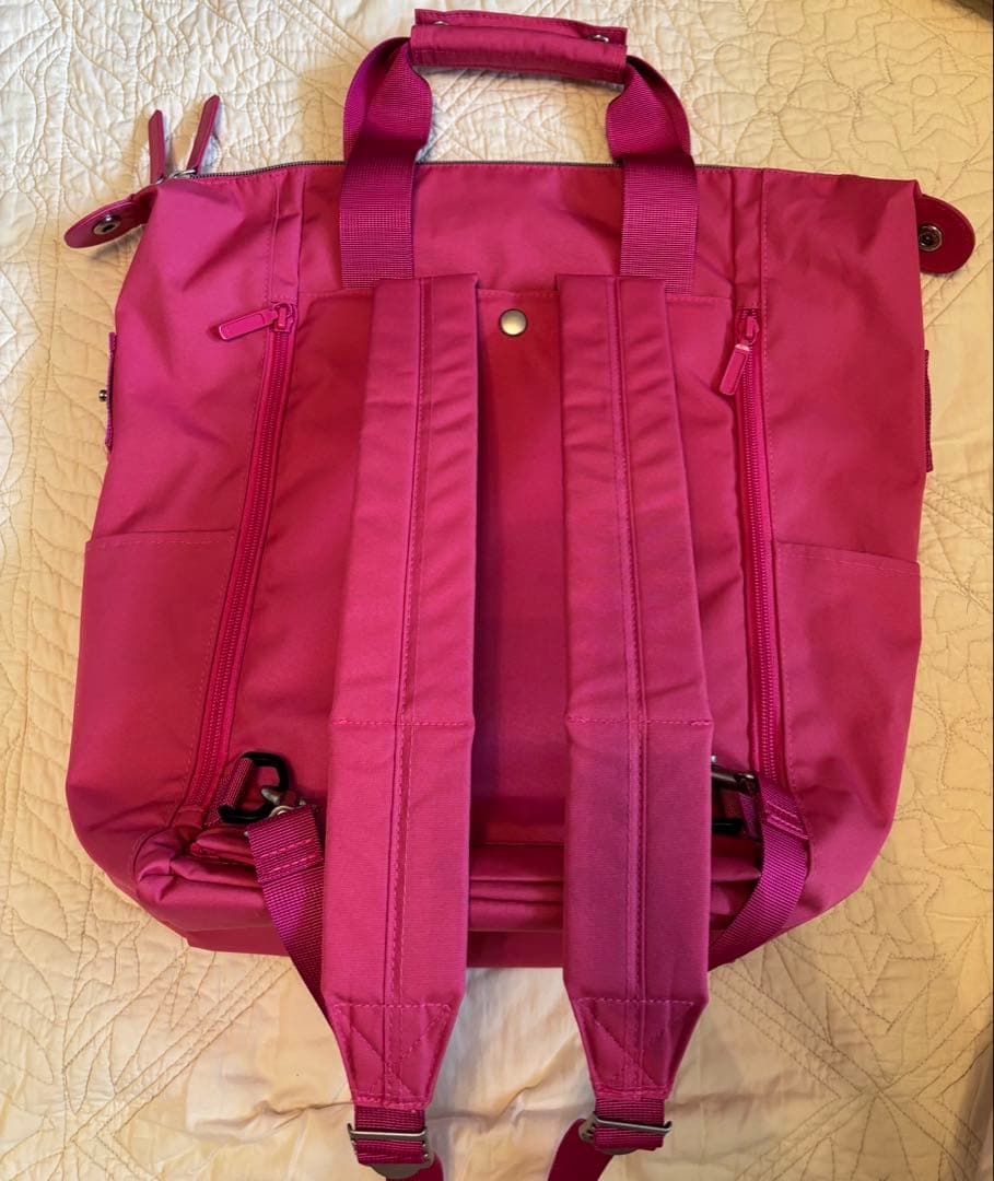 ファミリア　マザーズリュック　ピンク　ポーチ付き