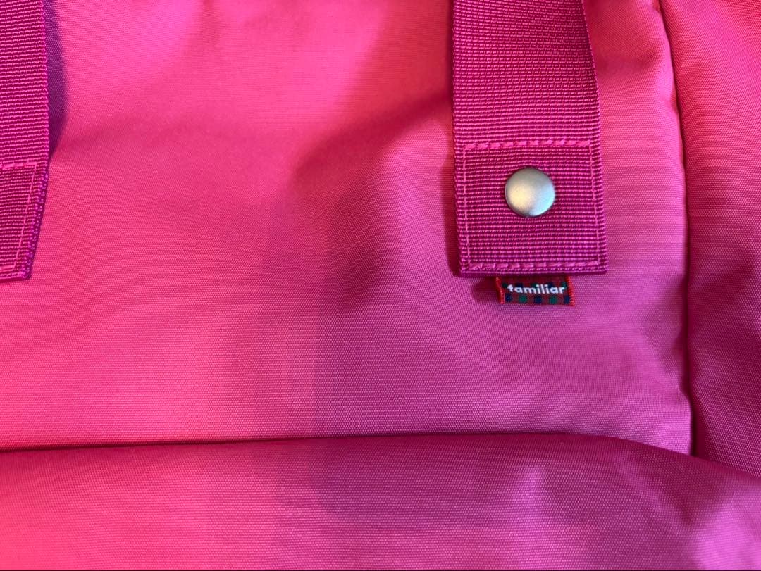 ファミリア　マザーズリュック　ピンク　ポーチ付き