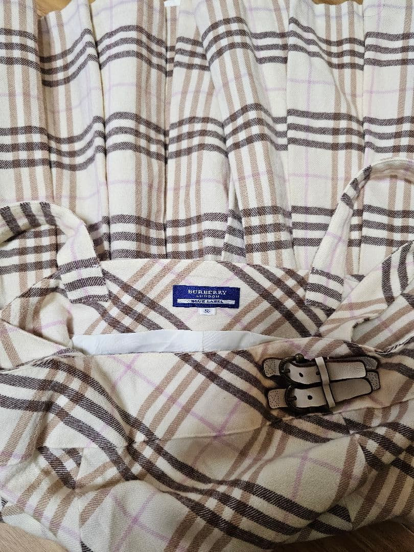 BURBERRY　バーバリー　チェック柄ノースリーブミニワンピース