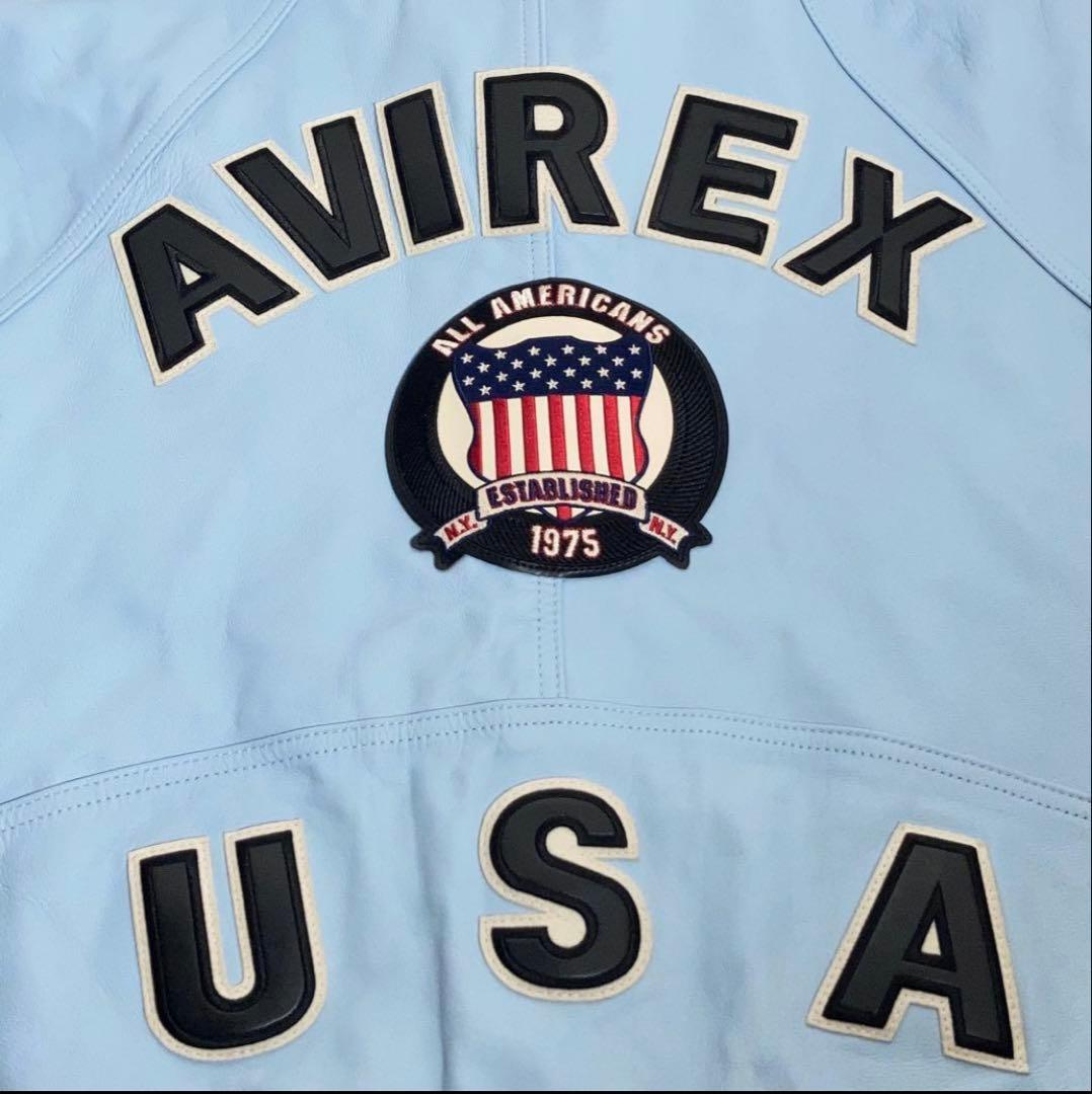 【Kaneee KEIJU着用】AVIREX レザージャケット 羊革 ラッパー