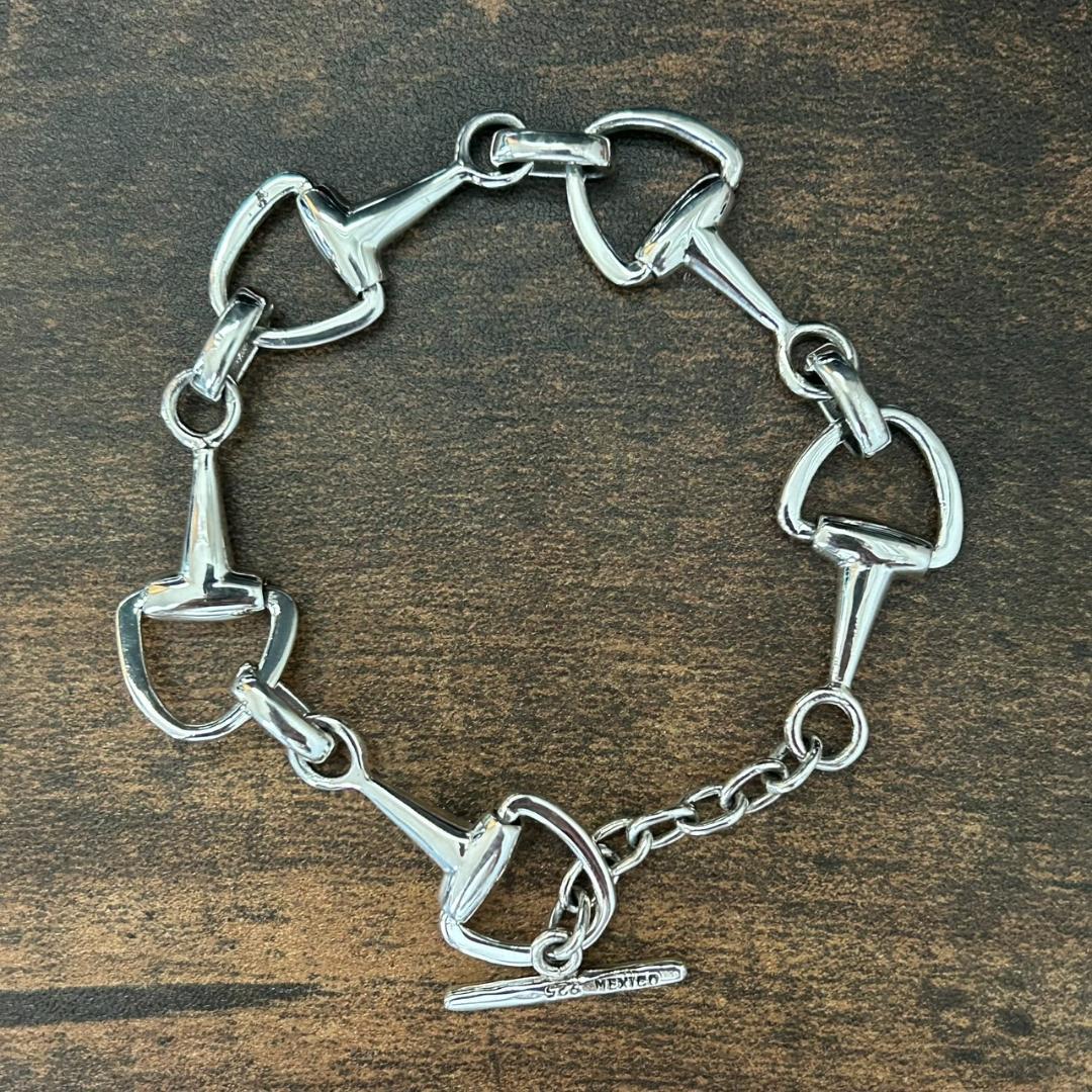 希少 ホースビットリンクブレスレット シルバー925 メキシコ製