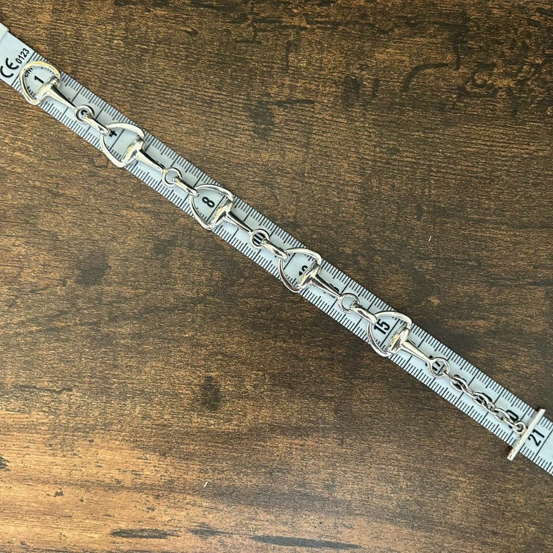 希少 ホースビットリンクブレスレット シルバー925 メキシコ製