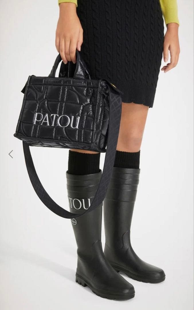 人気完売❤︎PATOU パトゥ レインブーツ 黒 37❤︎24㎝