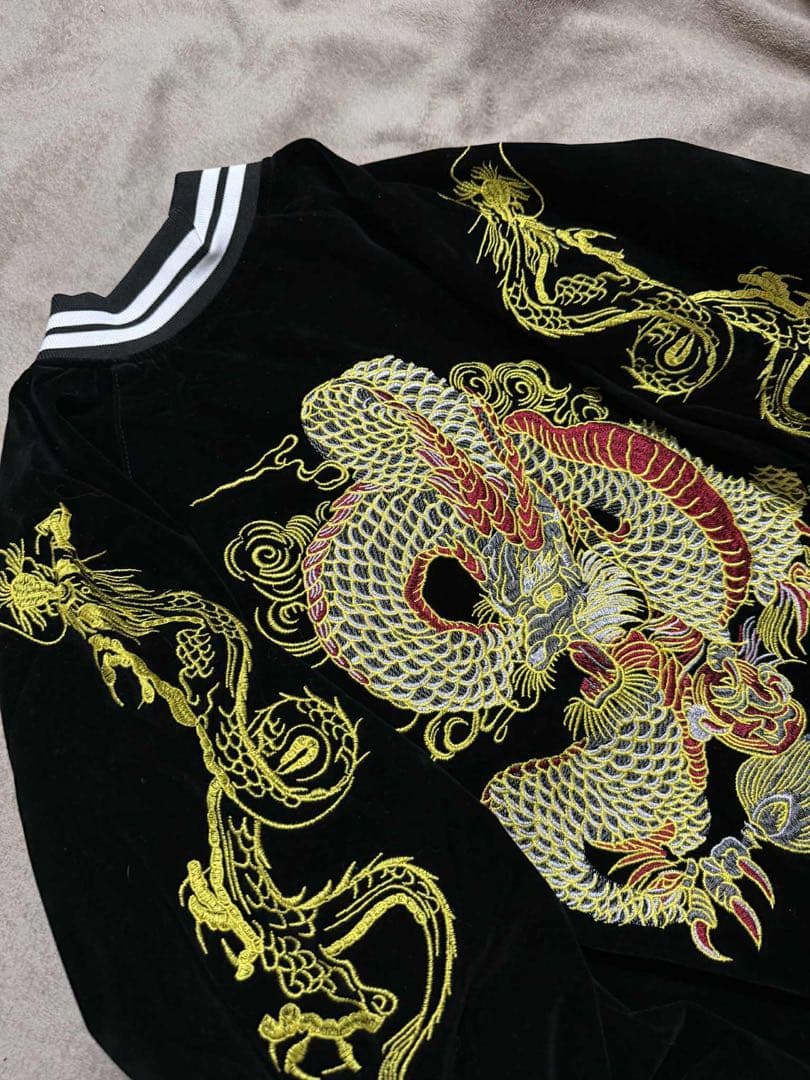 未使用 別珍 MOON EYES 龍 日本限定 スカジャン unisex 美品