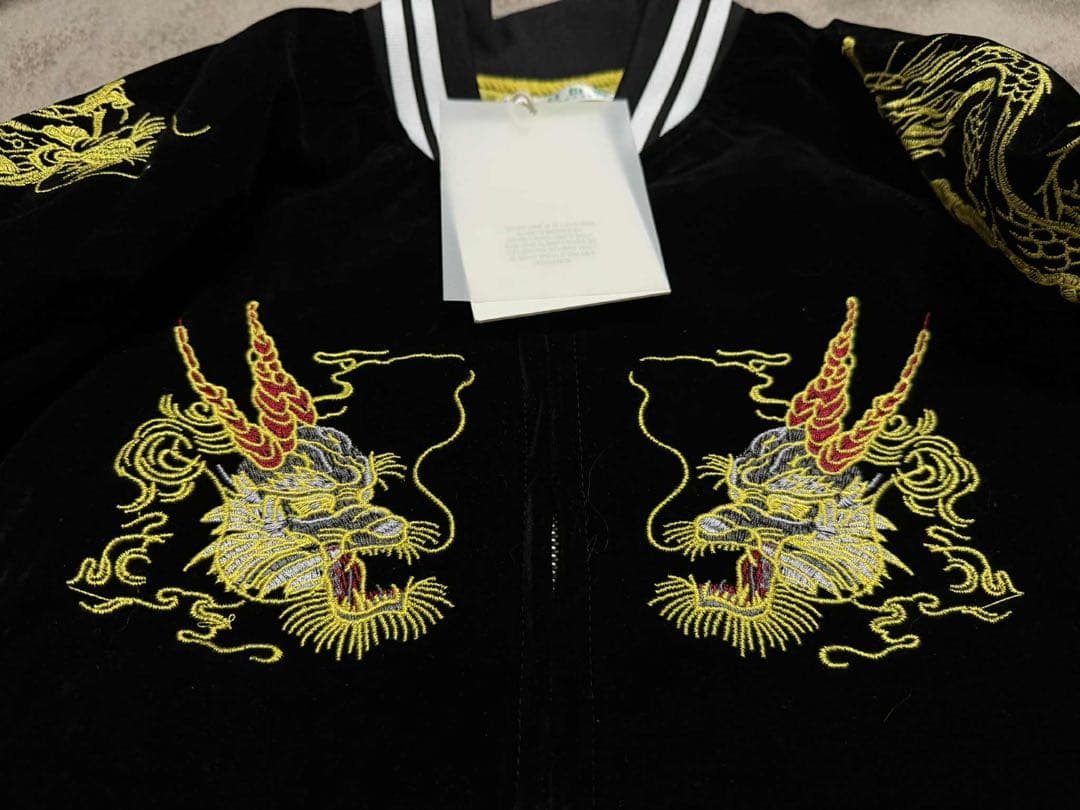 未使用 別珍 MOON EYES 龍 日本限定 スカジャン unisex 美品