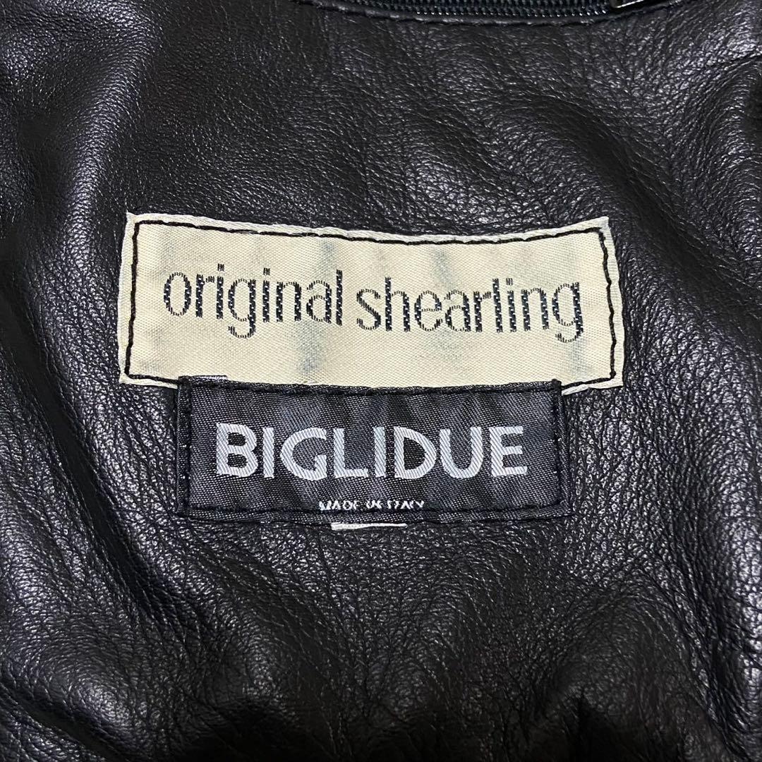 【希少な黒】ビリドゥーエ リアルムートン コート 羊革 ブラック サイズXL相当