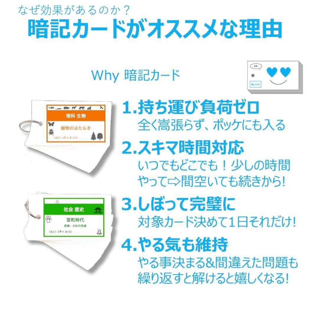 中学受験 暗記カード【6年上 社会・理科 1-4回】予習シリーズ 組分け