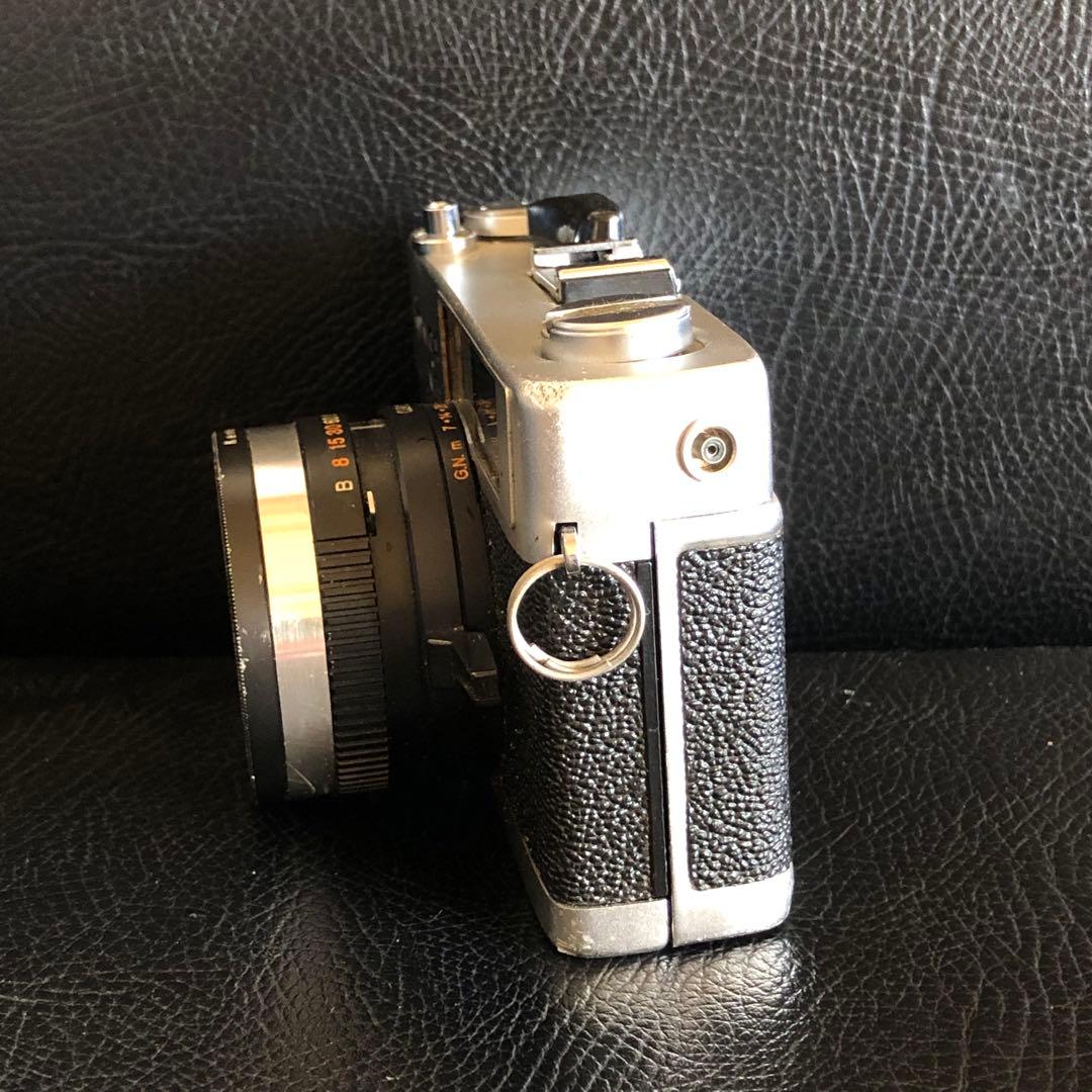 カバー付き　コニカC35FD ヘキサノン38mmF1.8 フィルムカメラ