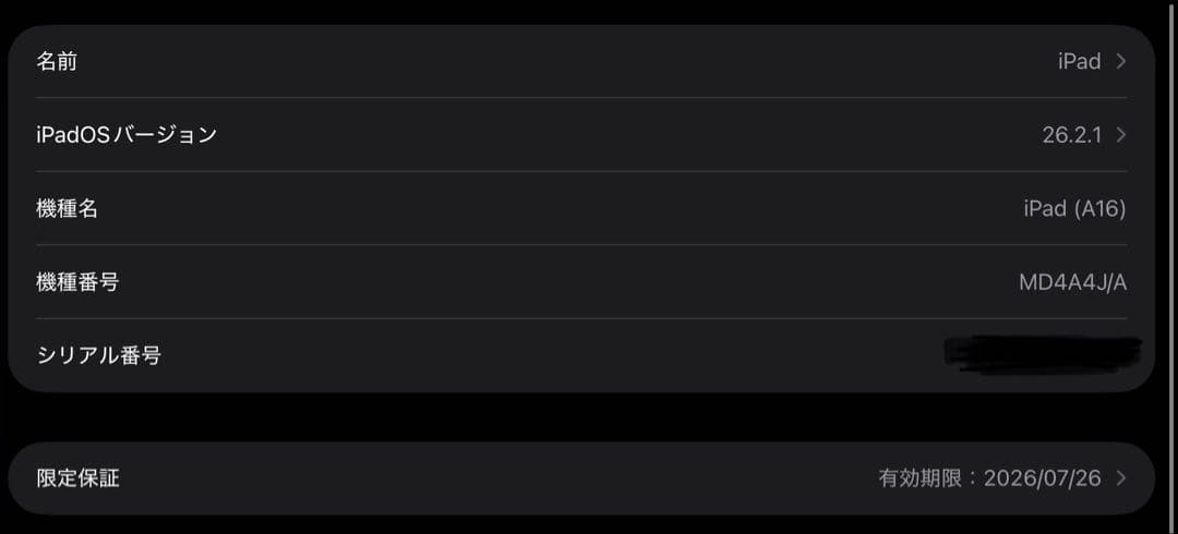 ナ*↓様 iPad 無印 A16チップ 128GB ブルー 最大容量100％ 充