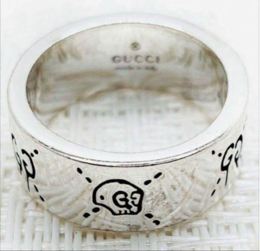 【新品仕上げ】GUCCI グッチ ゴースト アイコン リング 指輪 17号