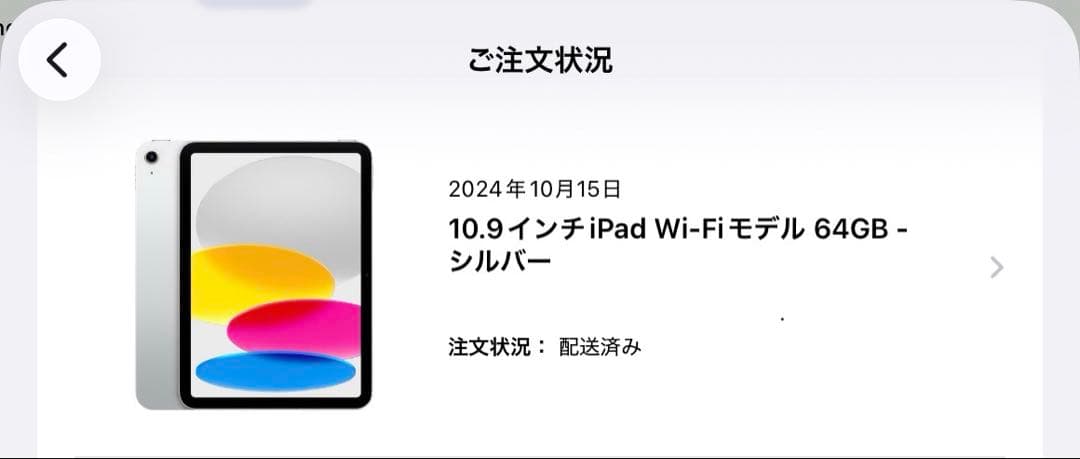 Apple iPad 10.9インチ（第10世代） シルバー 本体