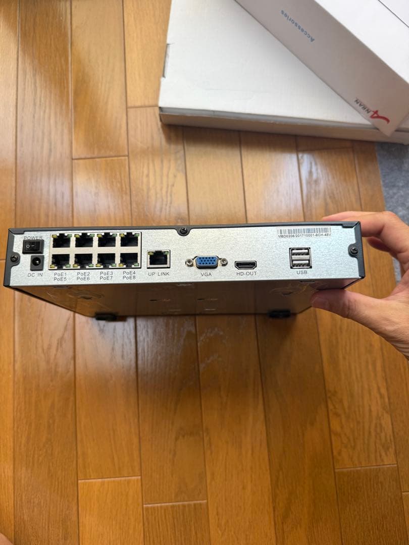 防犯カメラセット(200万画素）POE給電 屋外型　ANRAN防犯カメラ4台