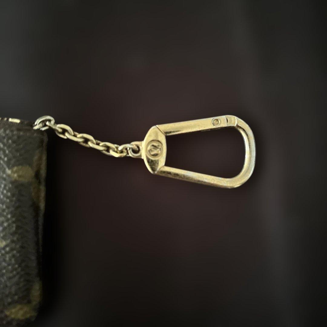 ルイヴィトン　モノグラム　ポシェットクレ　ケース　ブラウン