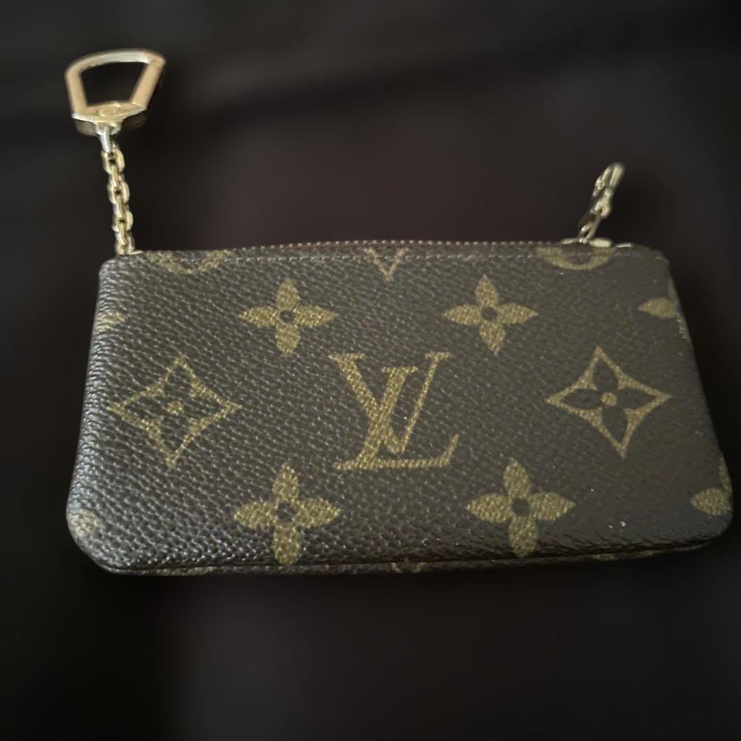 ルイヴィトン　モノグラム　ポシェットクレ　ケース　ブラウン