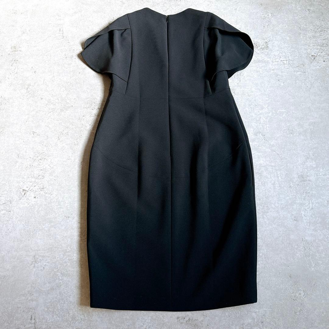 極美品✨ヨーコチャン　パール　コクーンワンピース　フレアスリーブ38 M 黒