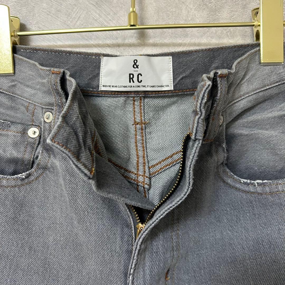 美品 &RC Curensology ユーズドカーヴィーデニムパンツ グレー