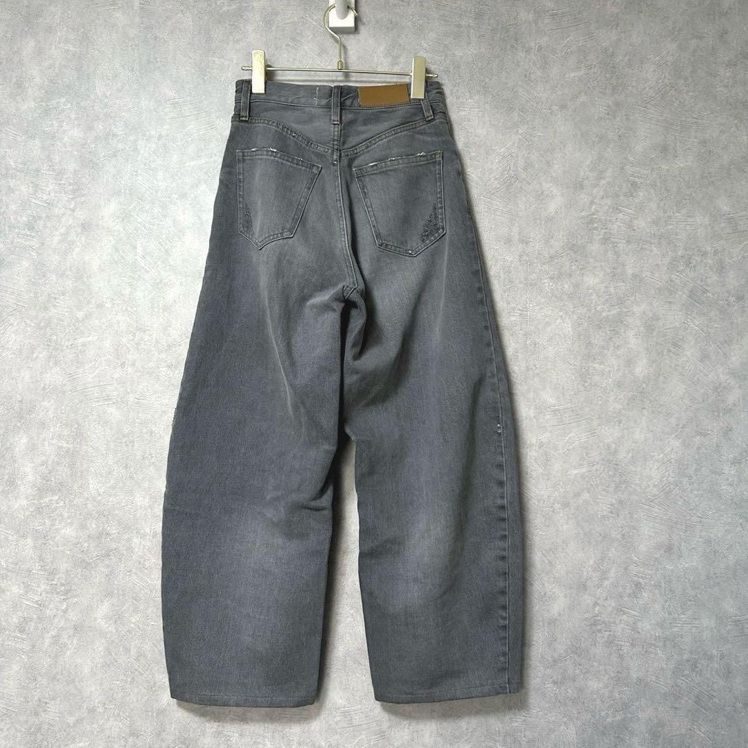 美品 &RC Curensology ユーズドカーヴィーデニムパンツ グレー