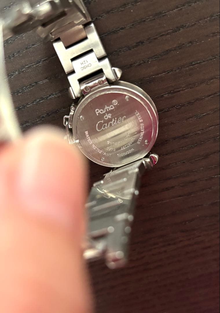 【美品・OH済、電池交換済】カルティエ ミスパシャ ピンク文字盤