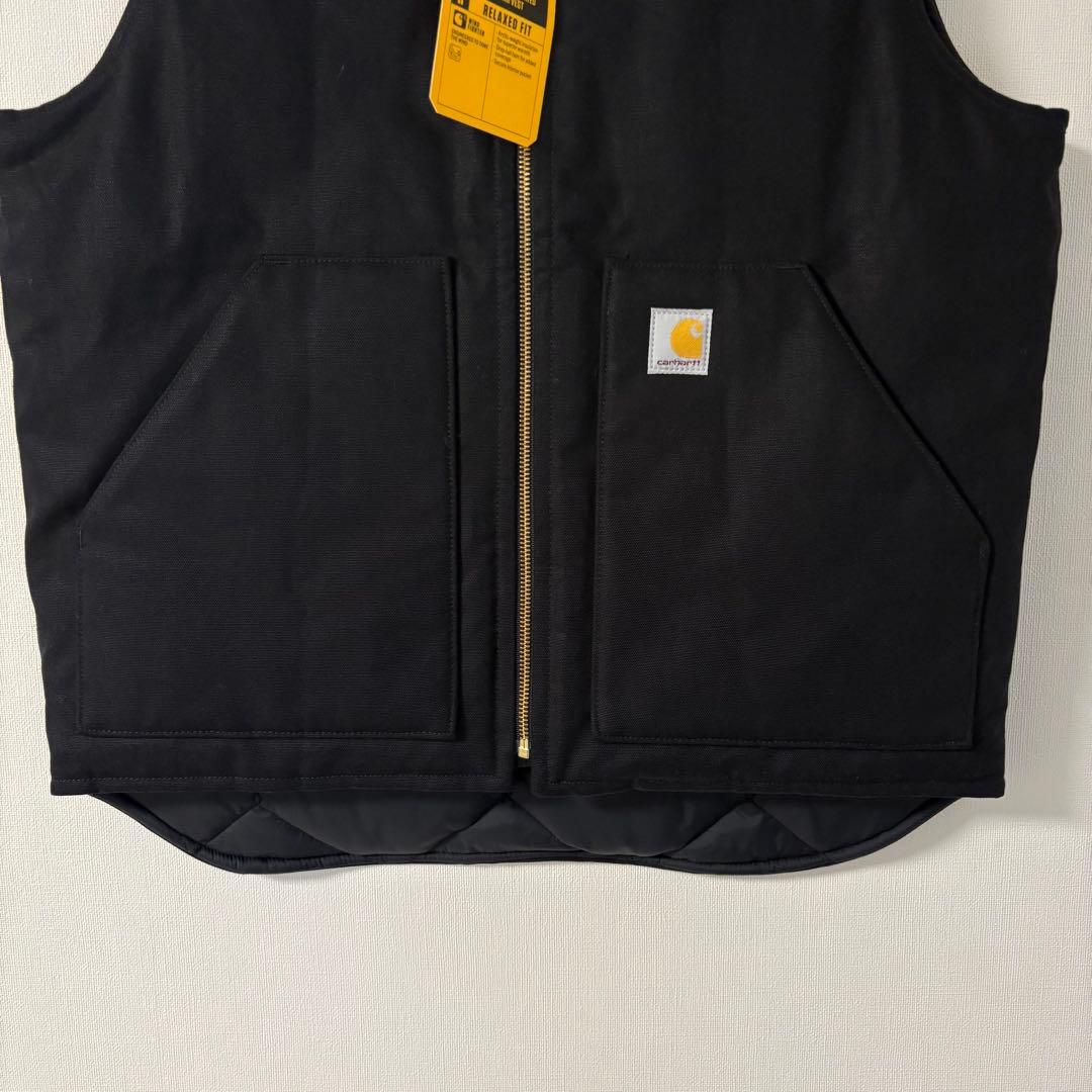 新品未使用 Carhartt ダックベスト ブラック キルティング Mサイズ