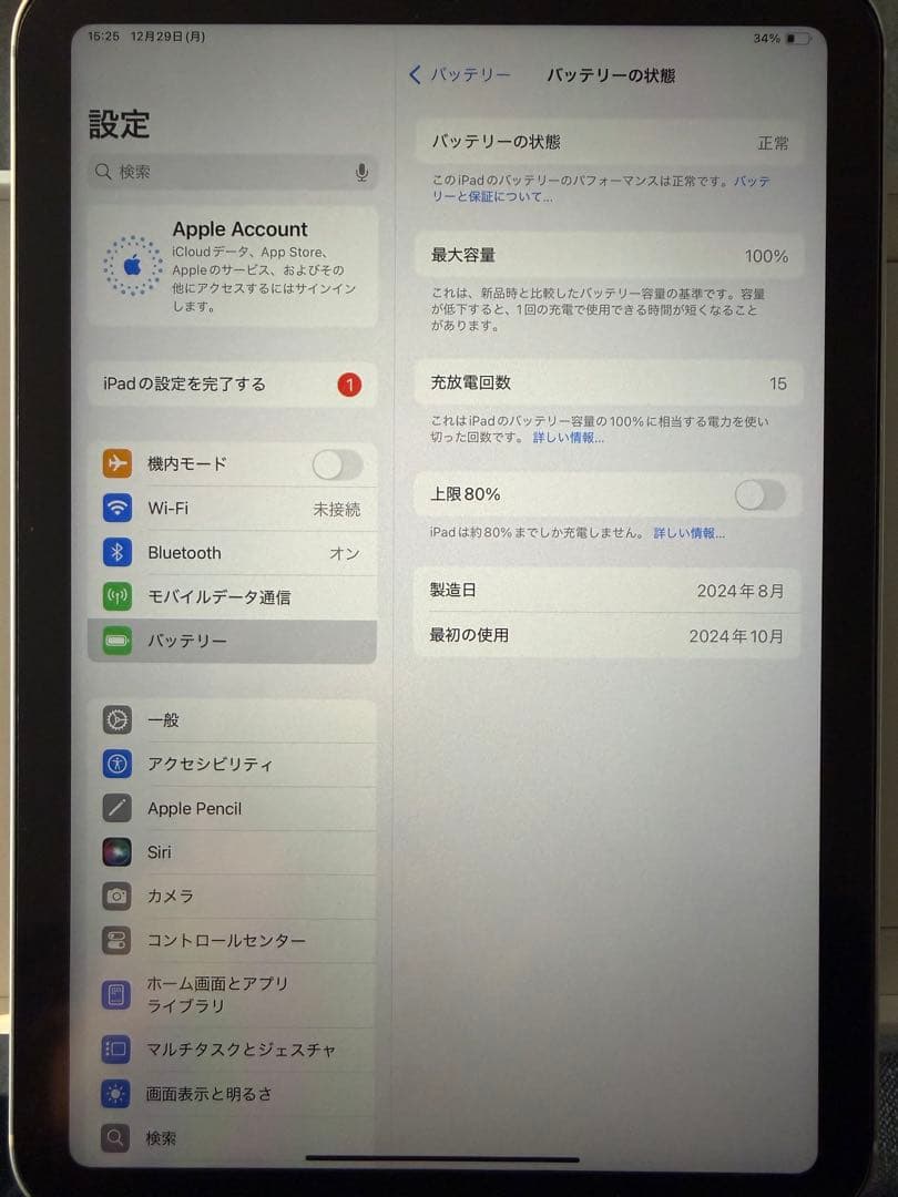 iPad本体 iPad mini A17 Pro Wi-Fi + Cellular 512GB