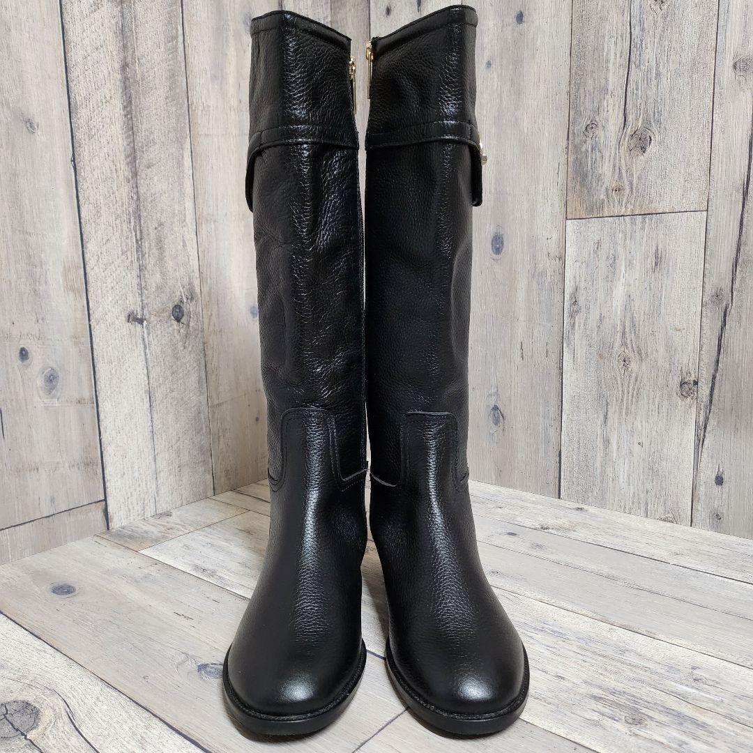 トリーバーチ ロングブーツ 本革 黒 Tory Burch おしゃれ 【美品】