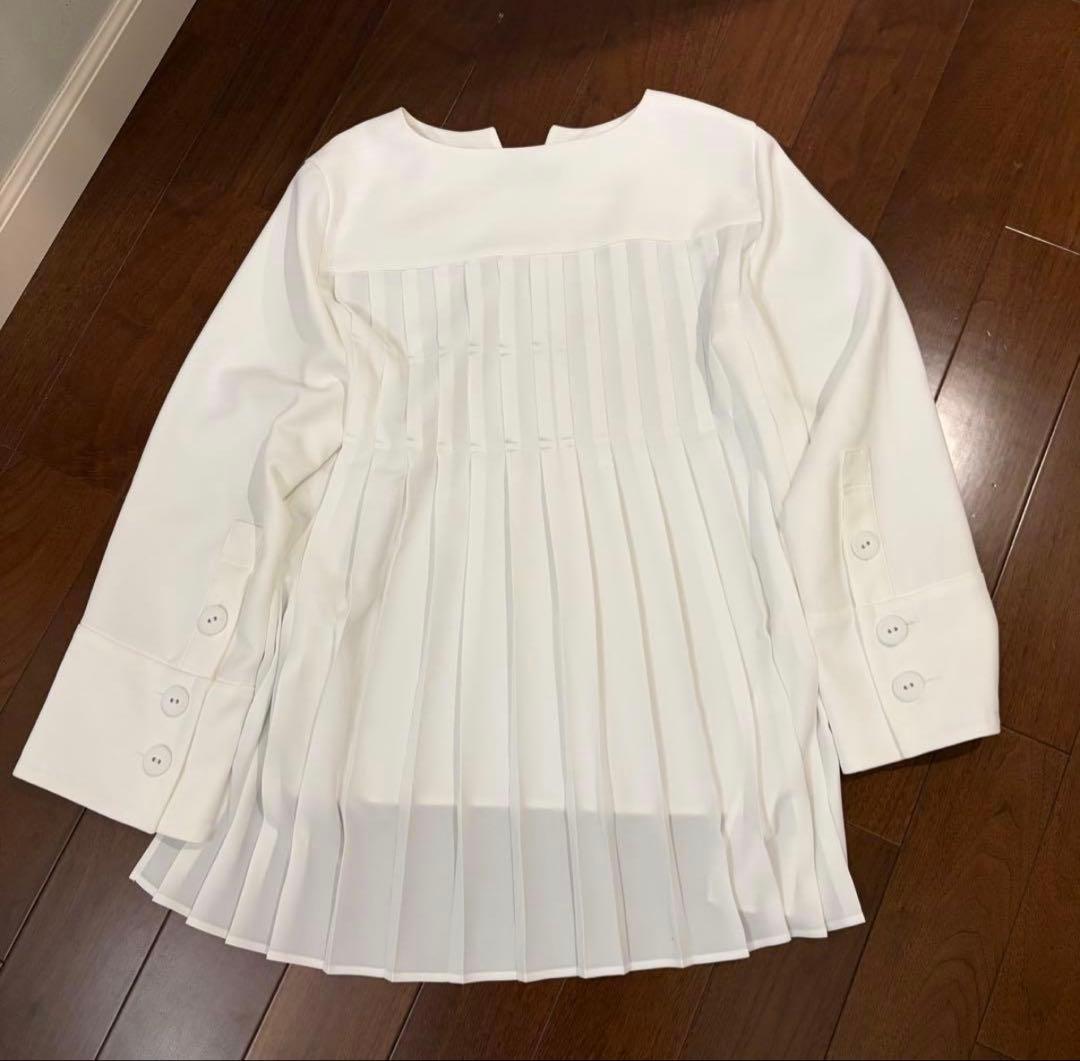 ADORE アドーア　ミドルジョーゼットバックプリーツブラウス