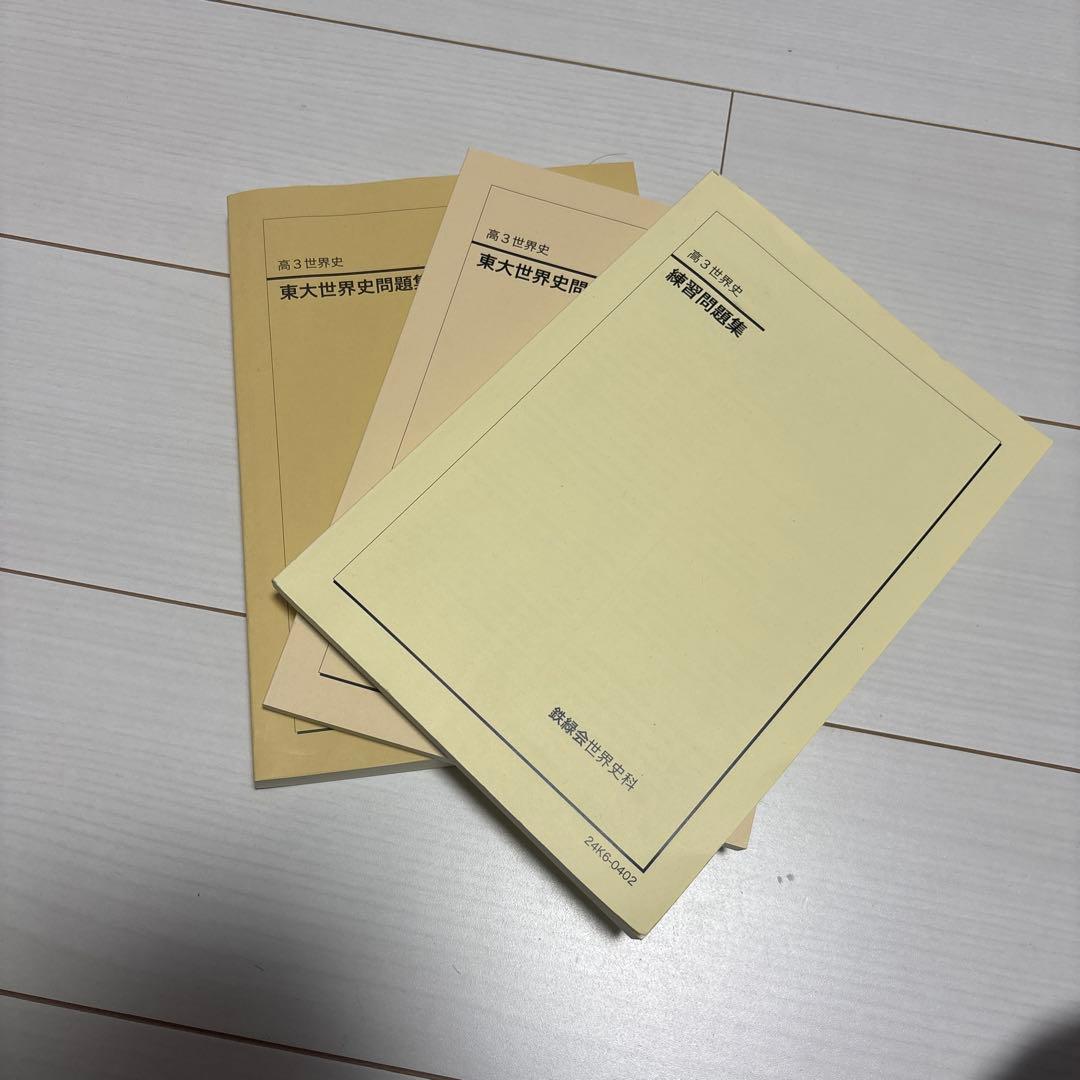 鉄緑会高3世界史問題集・解説集セット