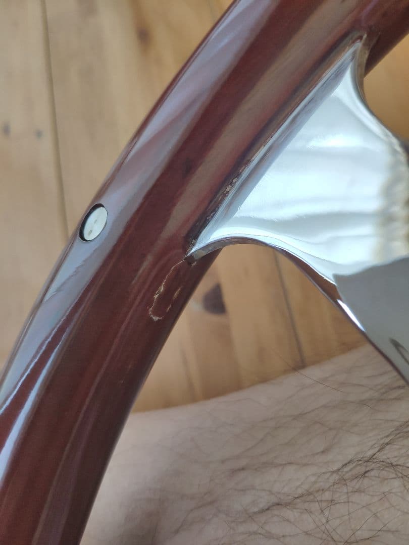 新品・未使用・現品限り! 木製ウッド・スポークメッキ・グリップリベット