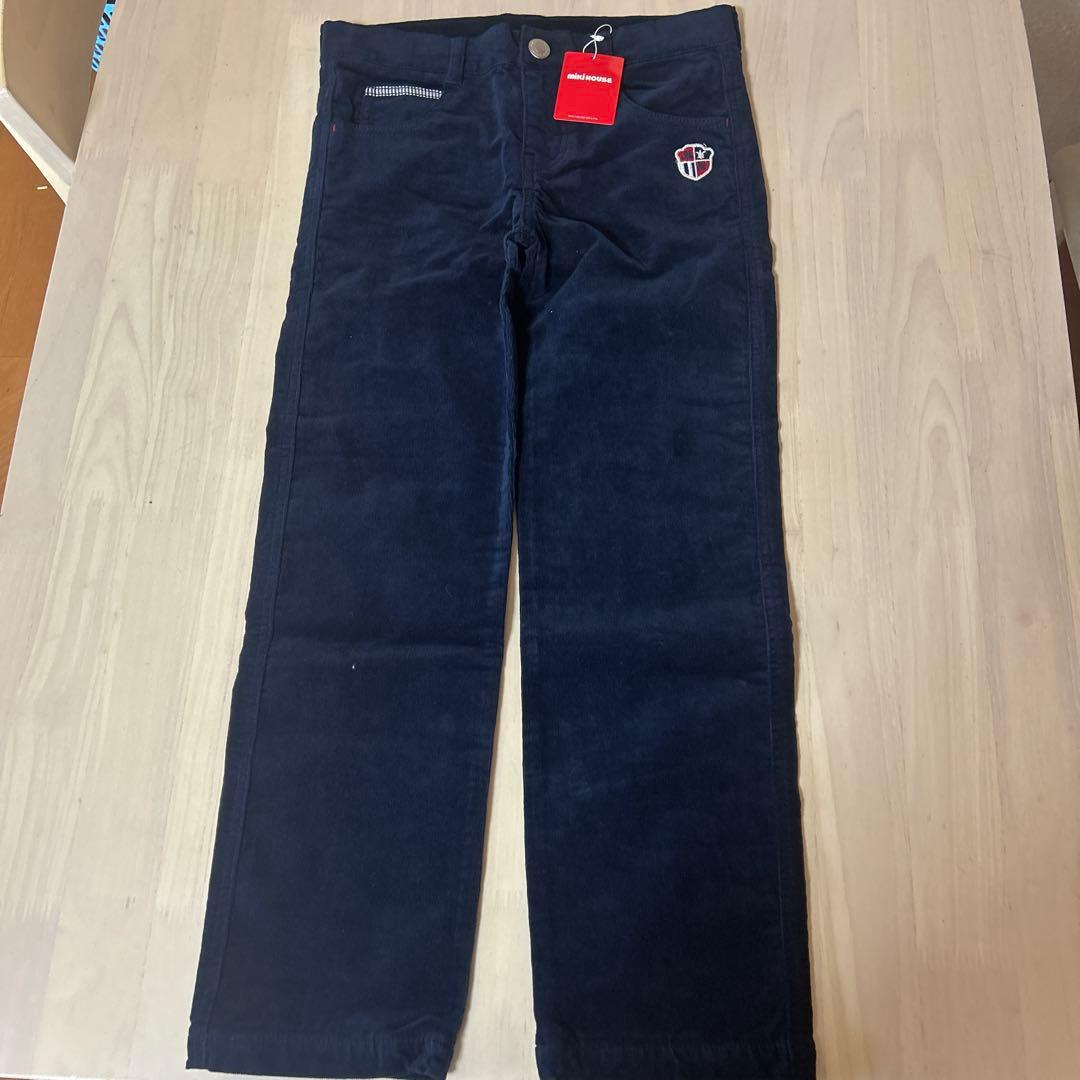 新品 未使用DOUBLE.B デニムパンツ ミキハウス ズボン ロンT白 140