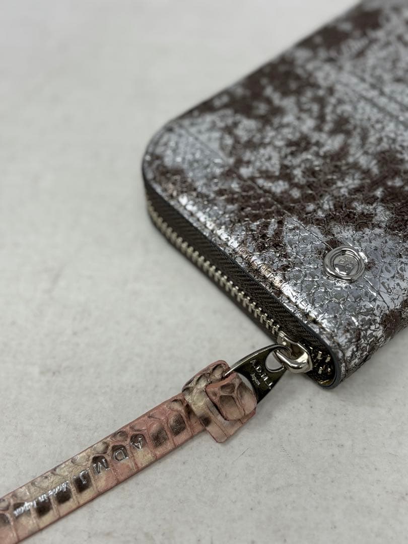 A1129 ADMJ ラウンドウォレット 蛇革 マルチマテリアル