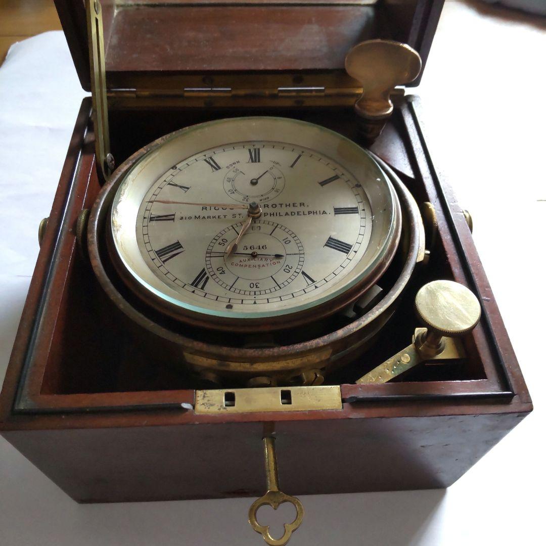 マリンクロノメーター　アンティーク時計　レア物　ジャンク品