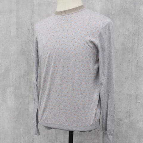 ◇ブルネロクチネリ クルーネックニット 薄手 100％コットン