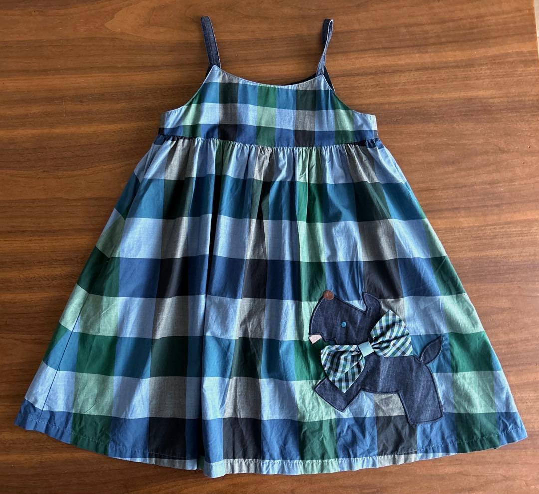 ファミリア　チェック柄ワンピース　テリア　現行品　110