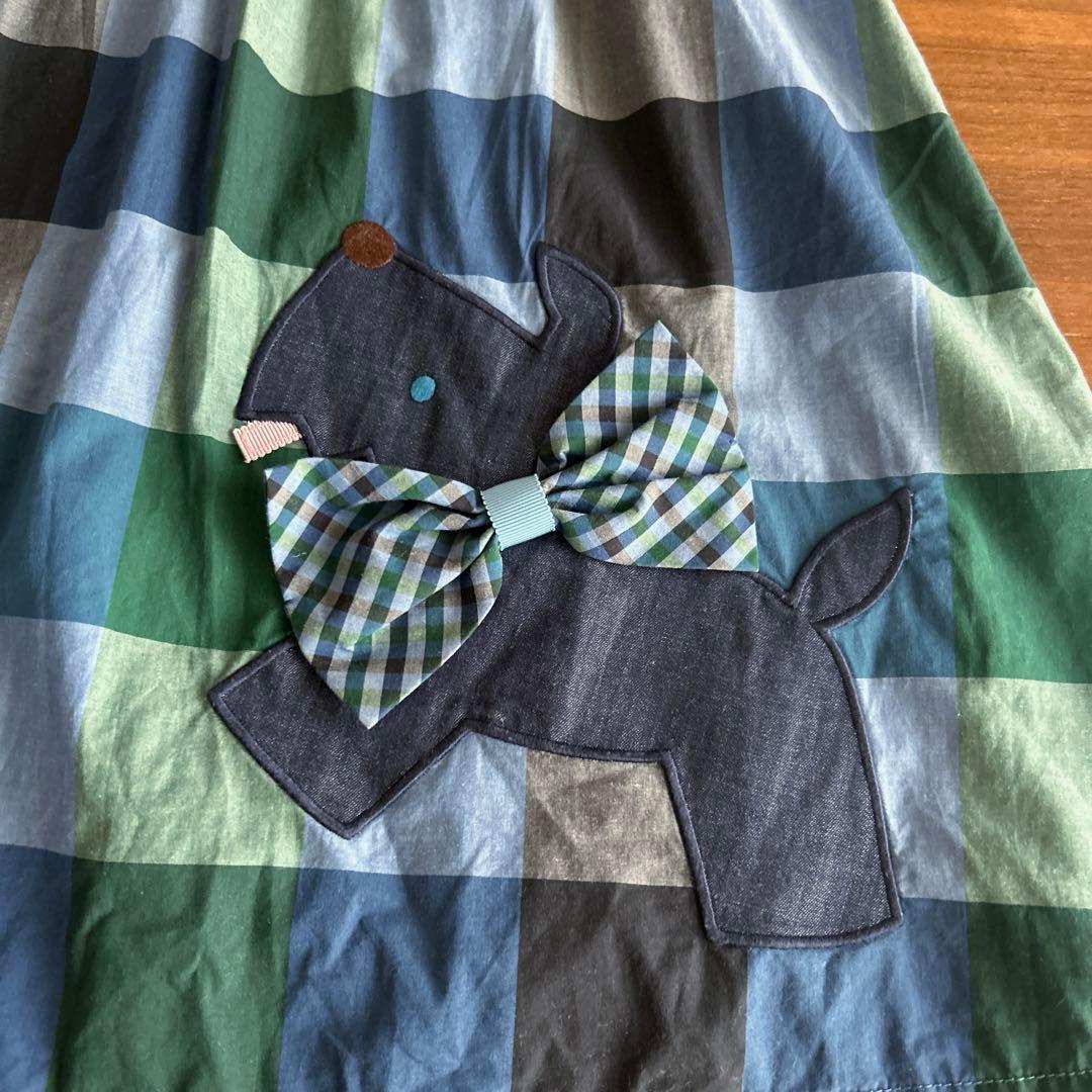 ファミリア　チェック柄ワンピース　テリア　現行品　110