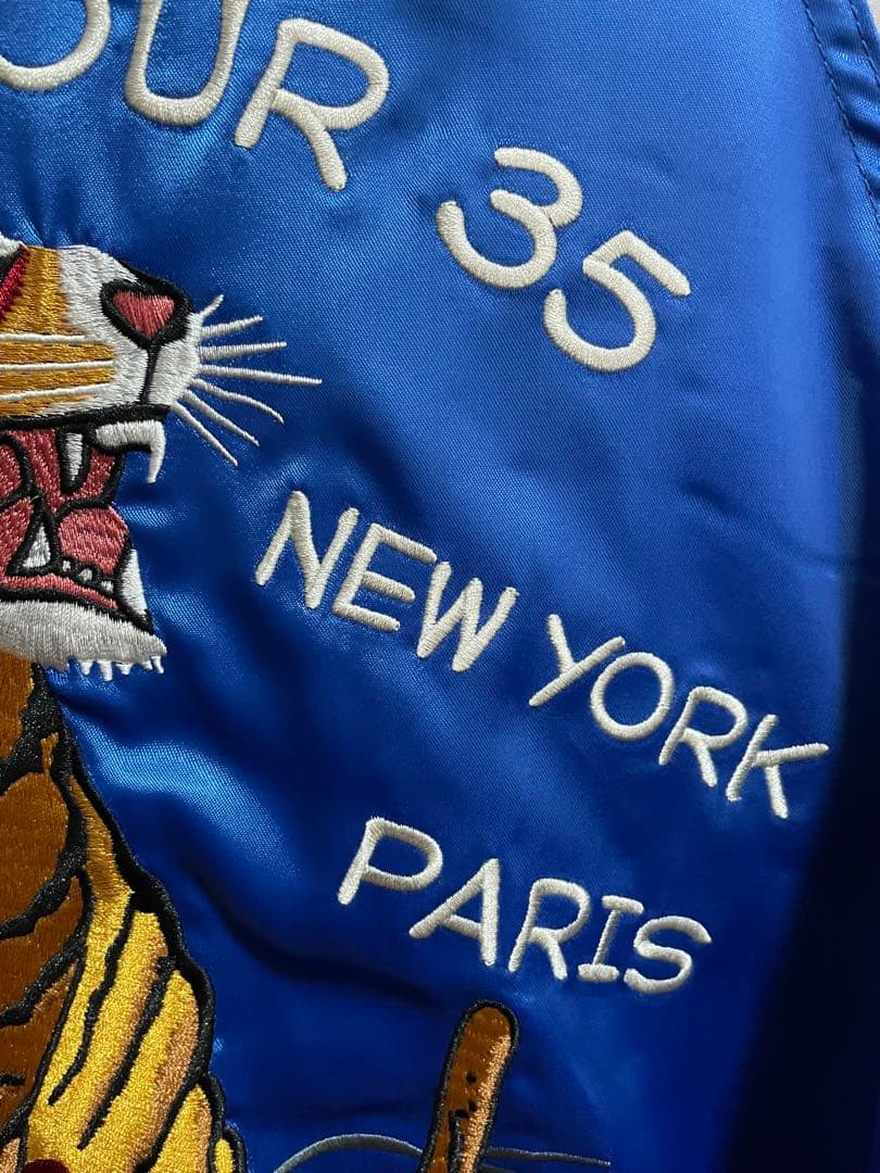 内田 STUSSY 35周年記念 スカジャン スーベニア ジャケット 青