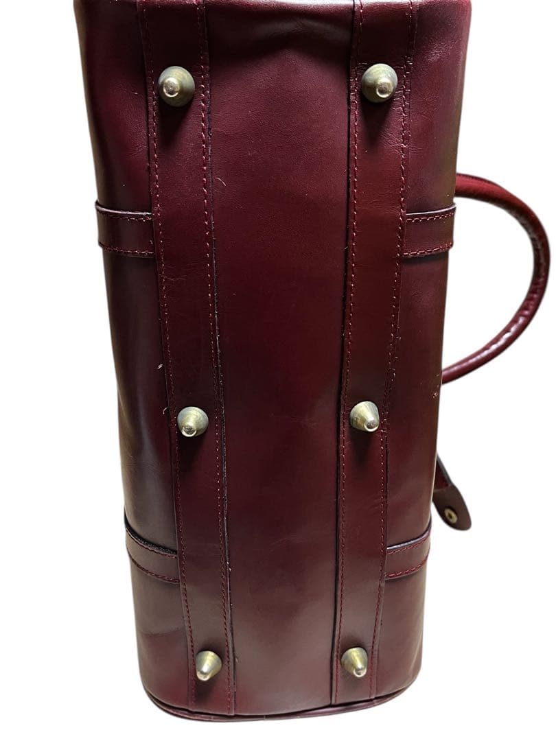 CARTIER カルティエ マストライン ボストンバッグ バーガンディ 2C