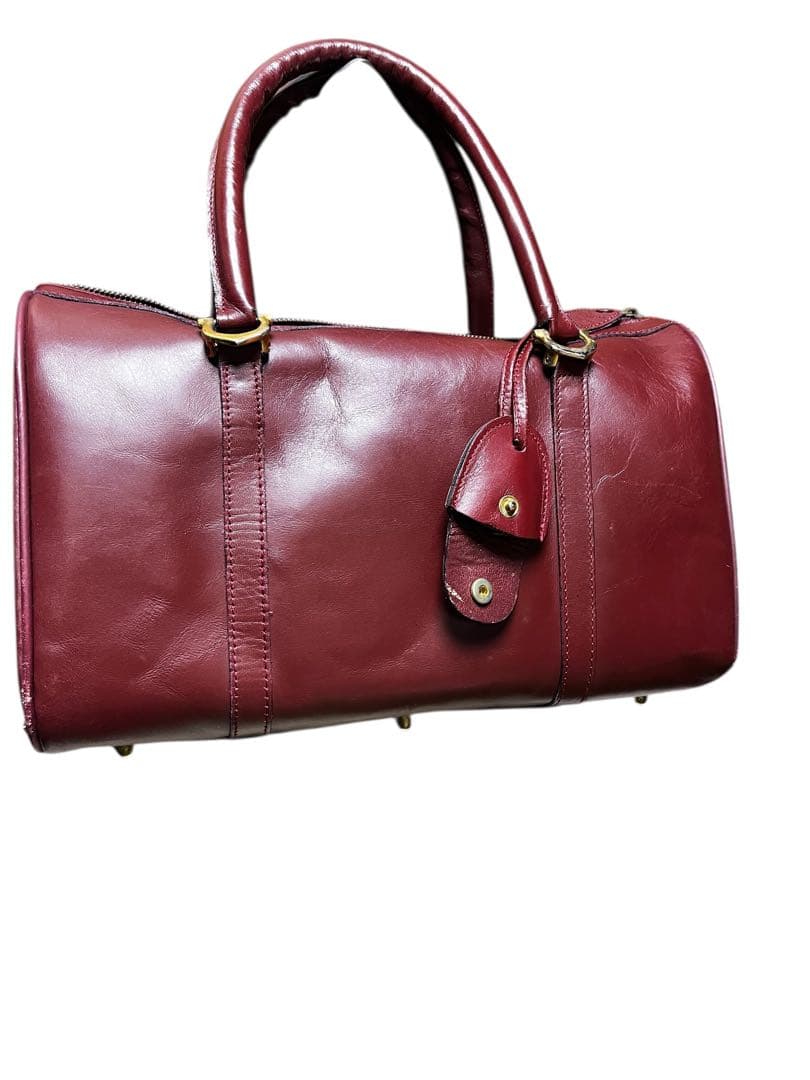 CARTIER カルティエ マストライン ボストンバッグ バーガンディ 2C