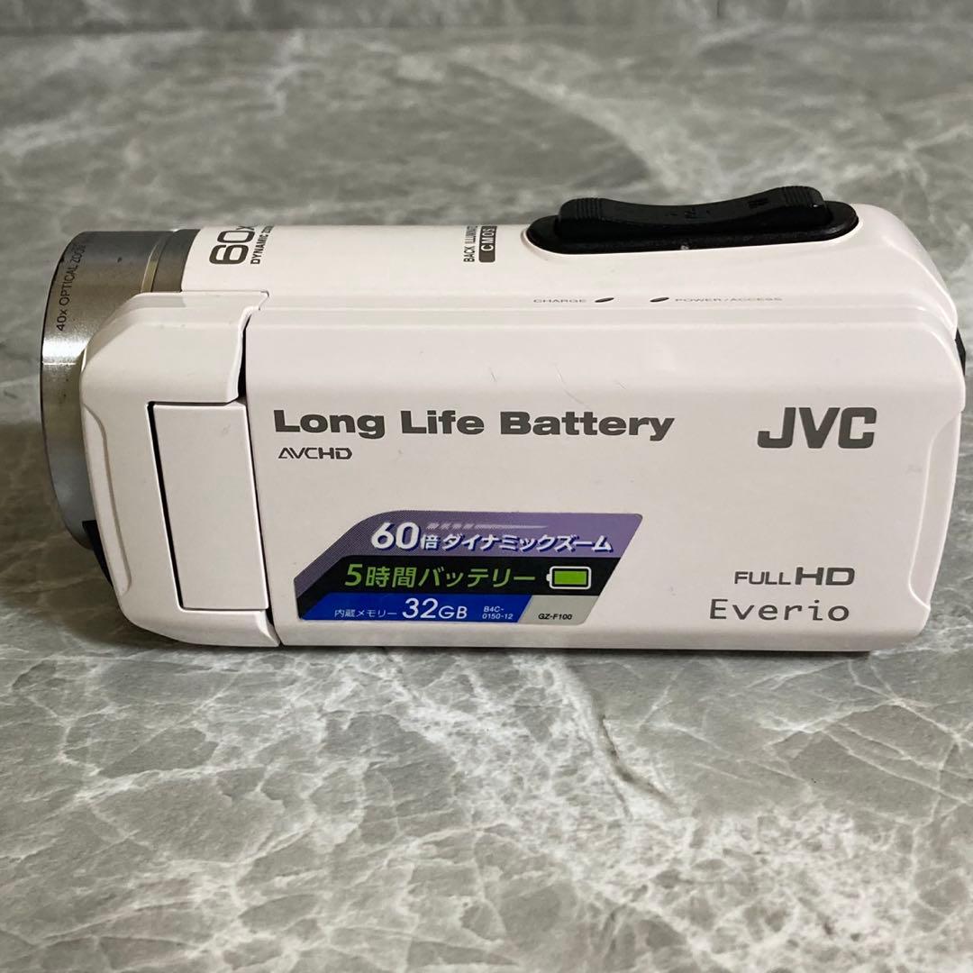 Victor JVC GZ-F100-W 2017年製 ビデオカメラ 付属品